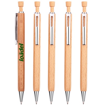 New design wooden pen with logo promotional wooden ball pen