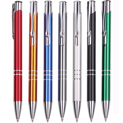 Cheap pen metal promotional metal ballpoint pen customized logo slim aluminium metal pen