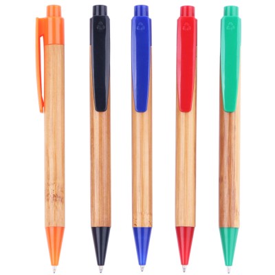 Cheap bamboo pen custom logo bamboo ballpoint pen